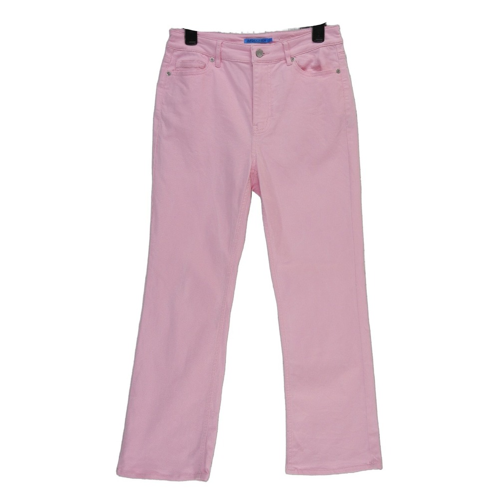 J.McLaughlin Pants Jeans Women's Size 6 Pink Tencel Blend Straight Leg Stretch